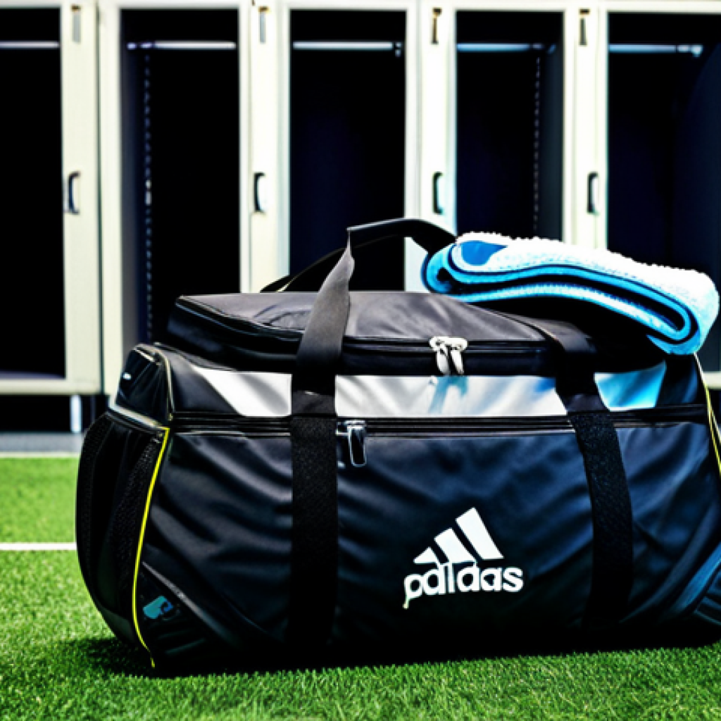 축구 체력 테스트 준비법 - The Right Gear**

"A vibrant photo of a well-organized sports bag overflowing with soccer gear. Incl...