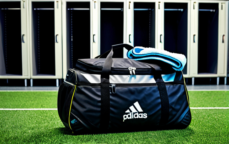 축구 체력 테스트 준비법 - The Right Gear**

"A vibrant photo of a well-organized sports bag overflowing with soccer gear. Incl...