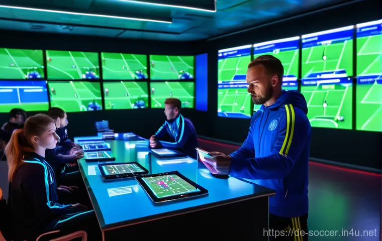 축구 관련 주제로 창업 성공 사례 - **AI-Powered Football Analysis Room**
    A group of diverse professional male and female football p...