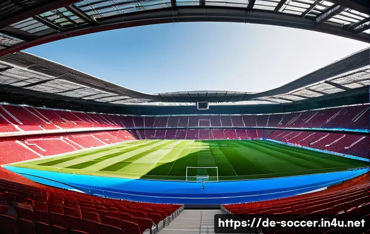 축구 관련 트렌드 연구 - A high-tech football stadium scene during a live match in Germany, featuring a vibrant crowd using s...